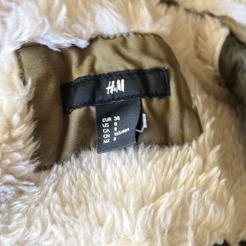 H&M Cotton Jacket with Faux Leather Sleeves - Picture 6 of 7